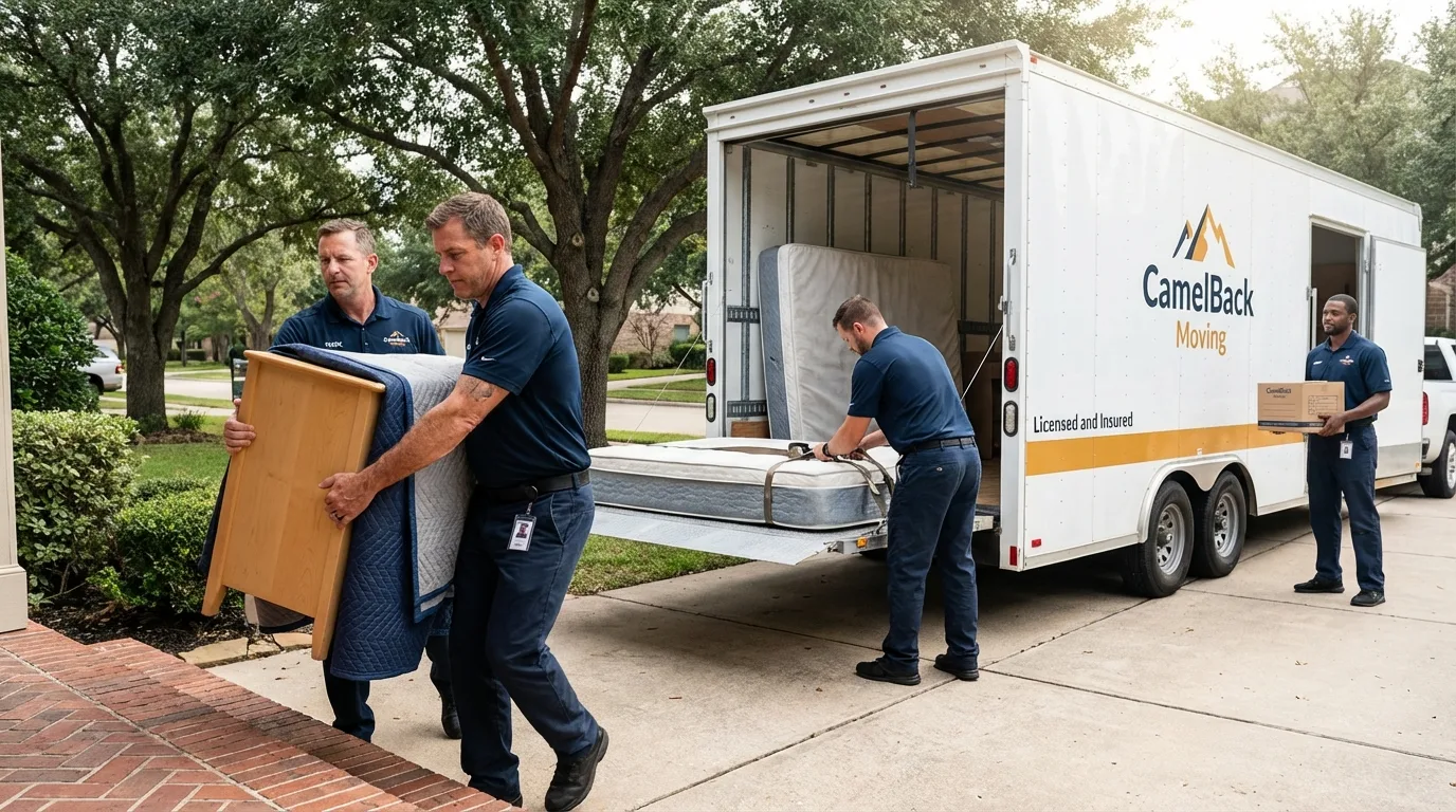 Crew loading residential truck for cross-state move from Selinsgrove, PA